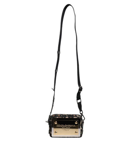 Dolce & Gabbana laukku - Multicolor Leopard Jacquard DG Logo Crossbody Bag