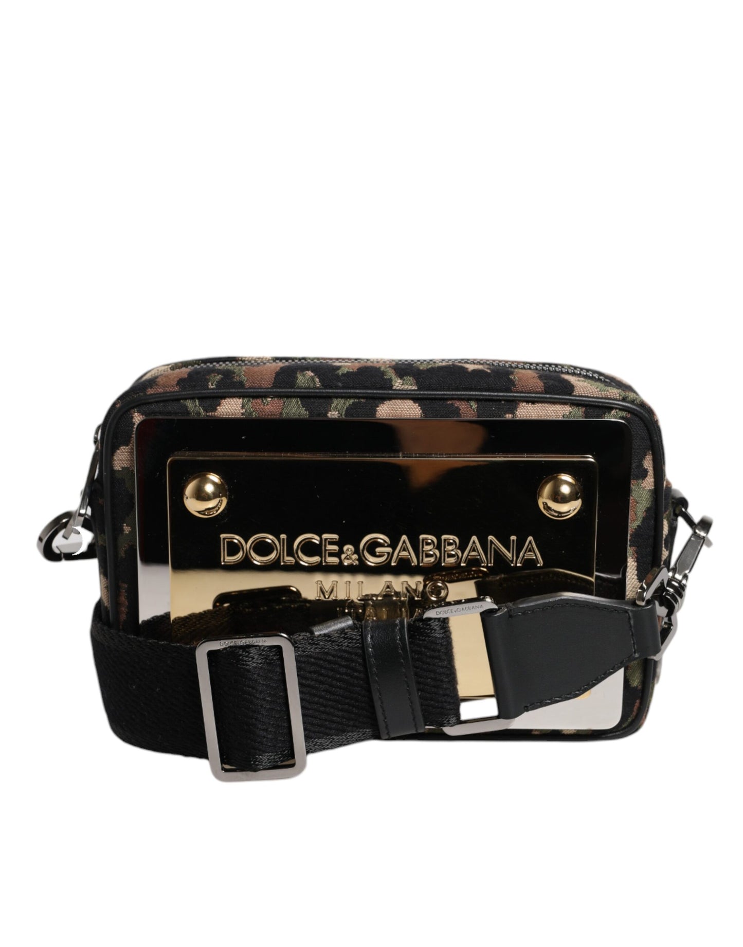 Dolce & Gabbana laukku - Multicolor Leopard Jacquard DG Logo Crossbody Bag