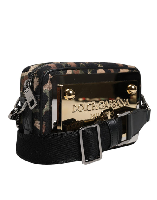 Dolce & Gabbana laukku - Multicolor Leopard Jacquard DG Logo Crossbody Bag