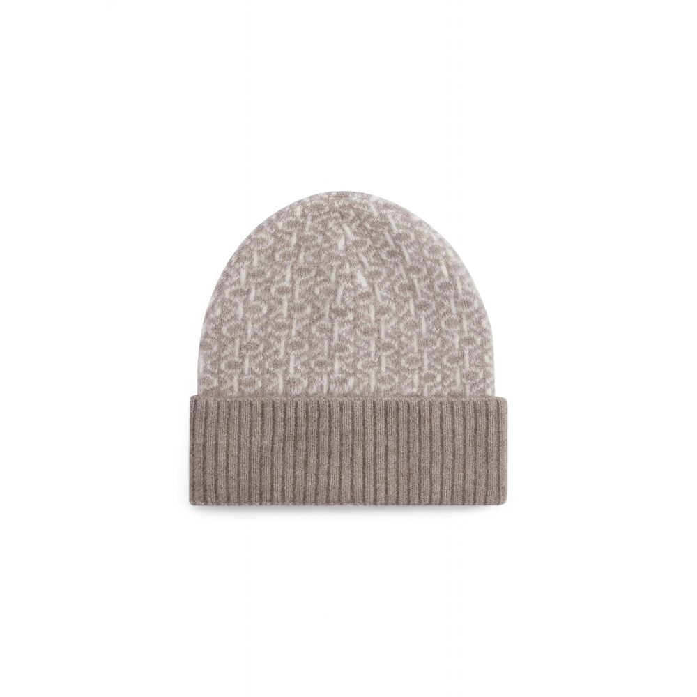 Calvin Klein pipo - Beige Alpaca Leather Caps Baseball Hat