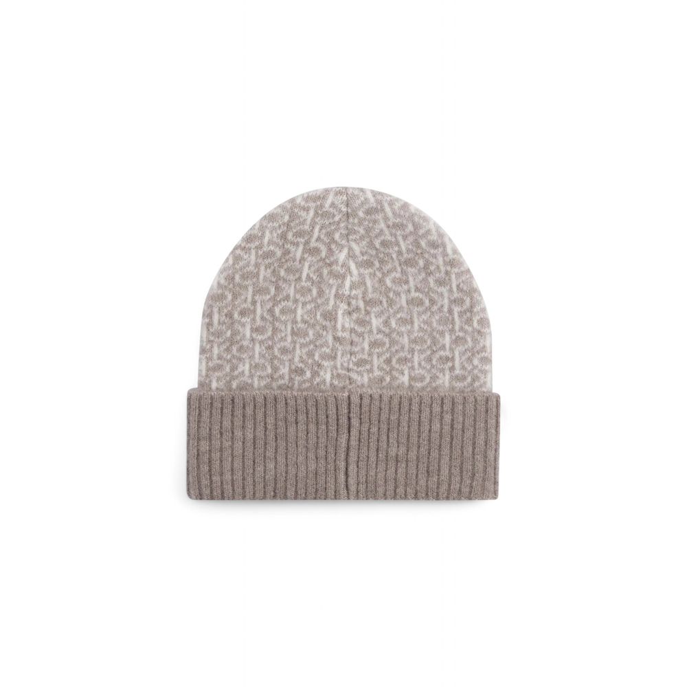 Calvin Klein pipo - Beige Alpaca Leather Caps Baseball Hat