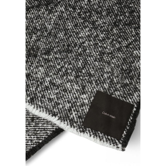 Calvin Klein huivi - Black And White Polyester Scarf