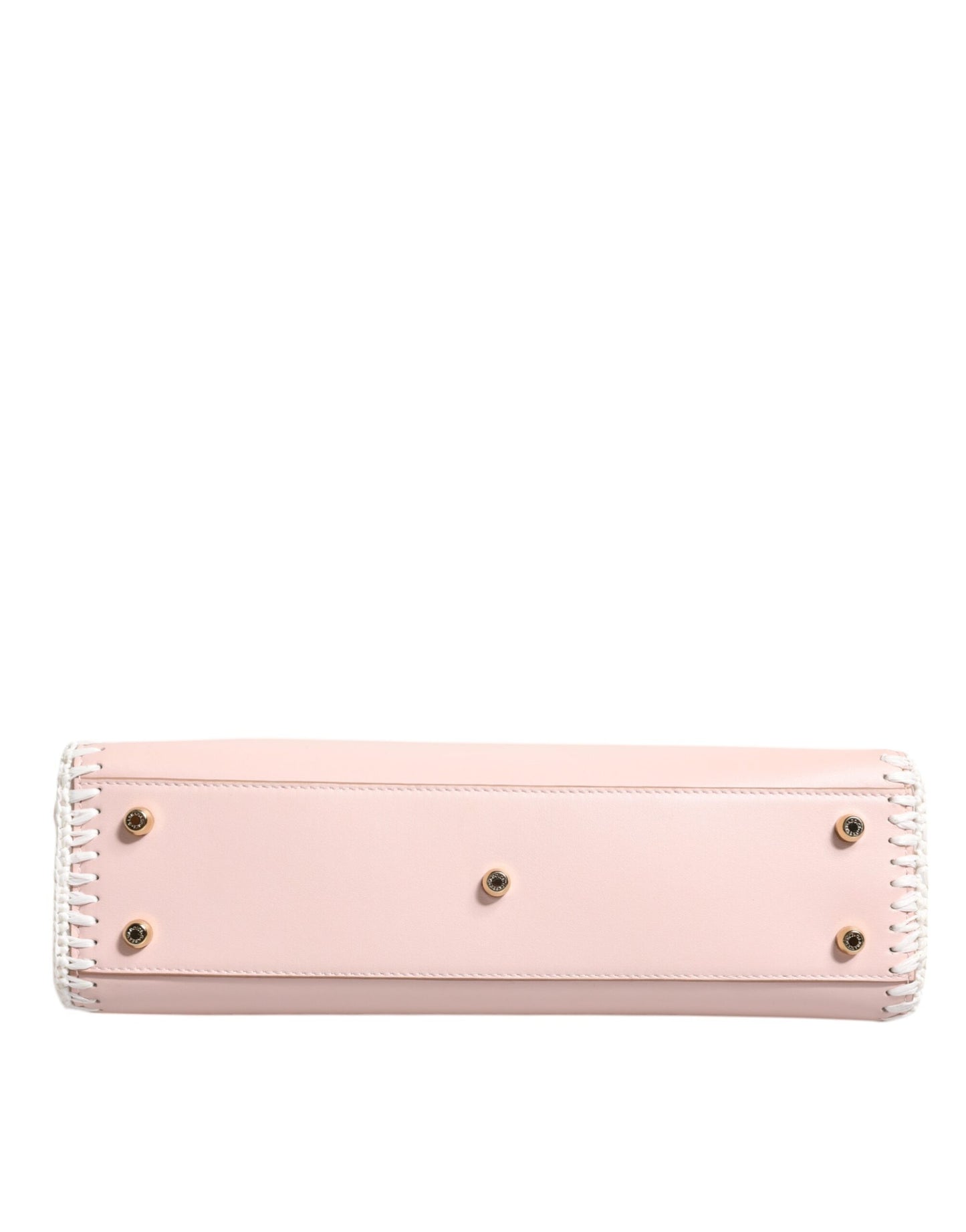 Dolce & Gabbana laukku - Light Pink Logo Plaque Soft Leather Strap Crossbody Bag