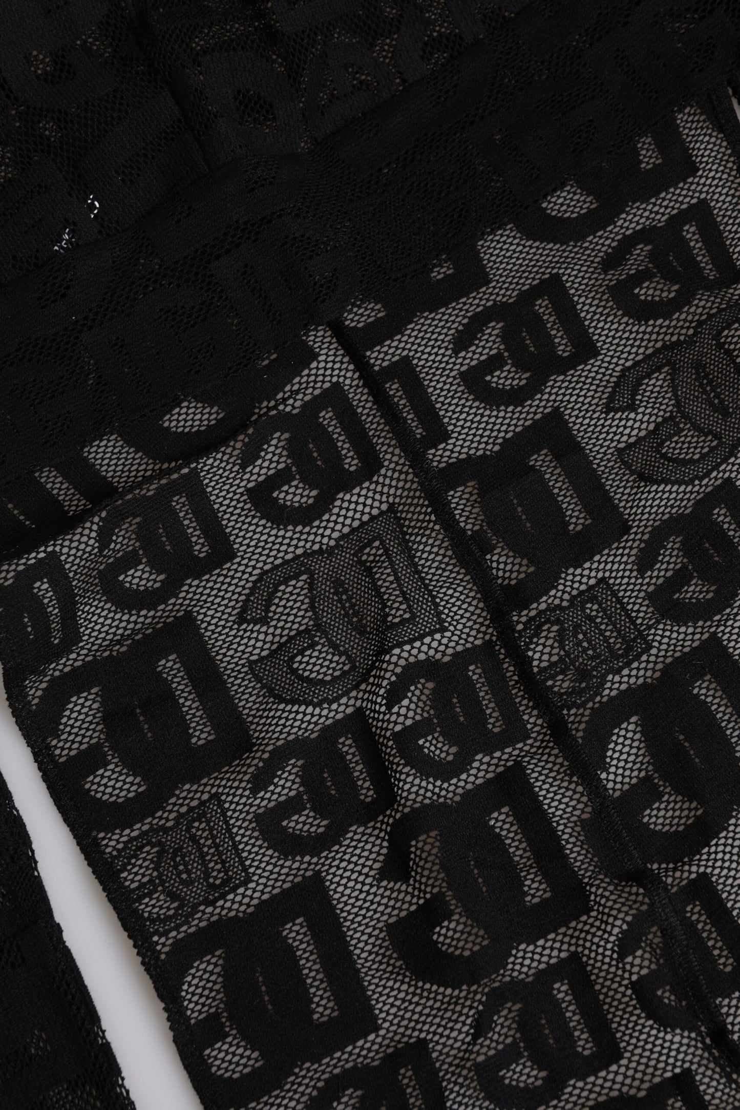 Dolce & Gabbana huppupäähine - Black Logo Mesh Whole Head Wrap Hat