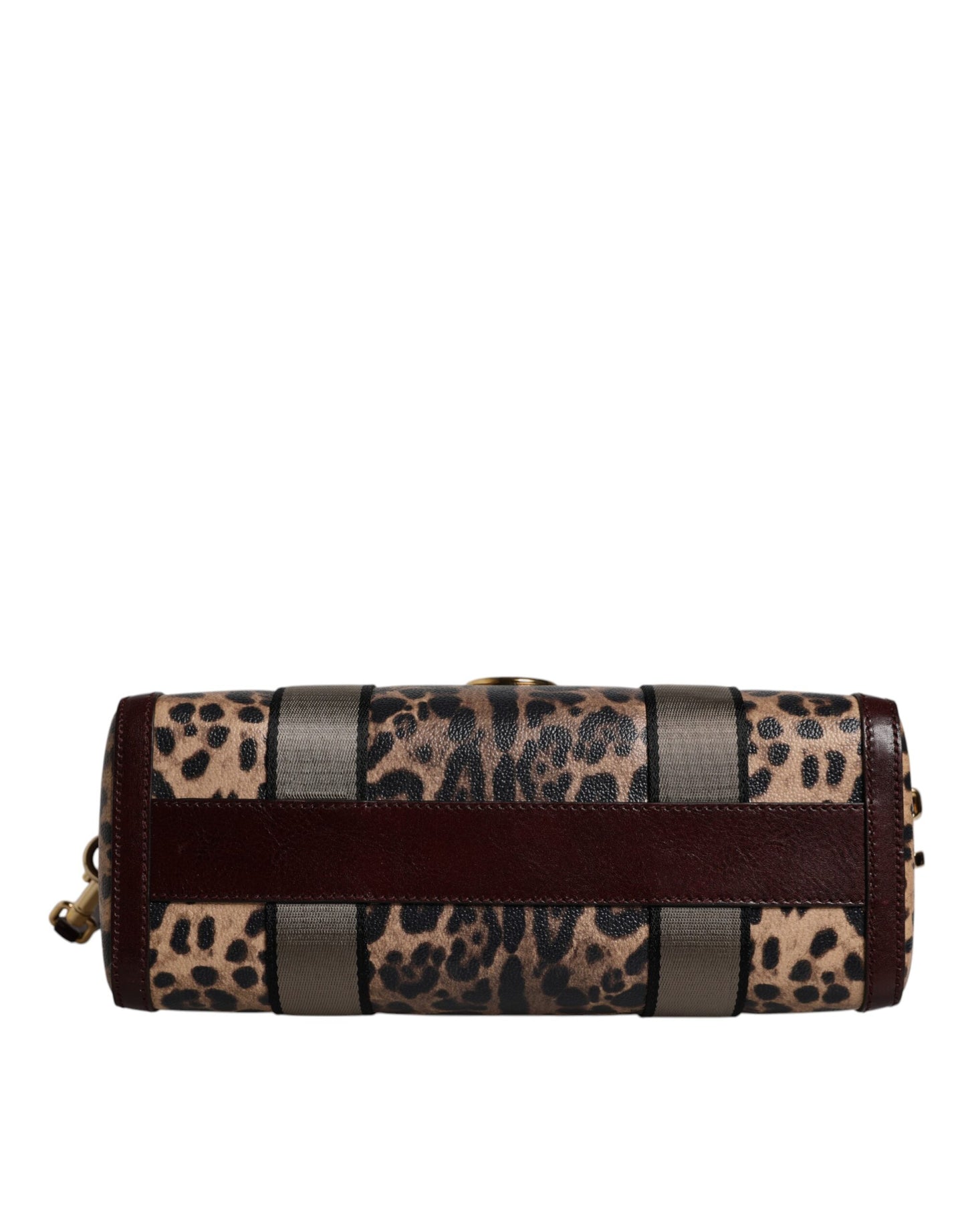 Dolce & Gabbana laukku - Brown Leopard Leather Shoulder Strap Duffle Bag