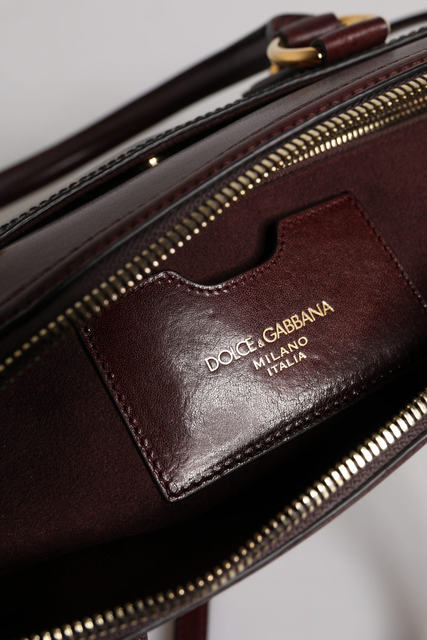 Dolce & Gabbana laukku - Brown Leopard Leather Shoulder Strap Duffle Bag