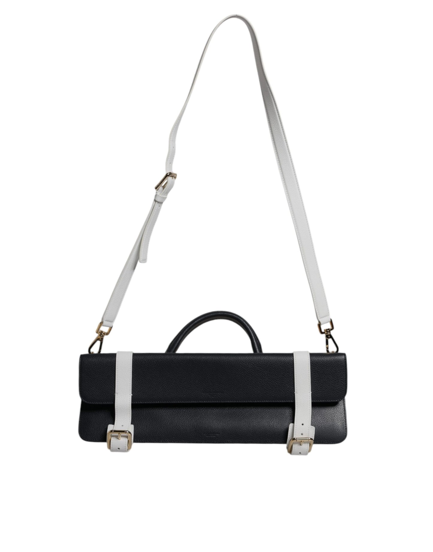 Dolce & Gabbana laukku - Blue White Calfskin Leather Crossbody Shoulder Bag