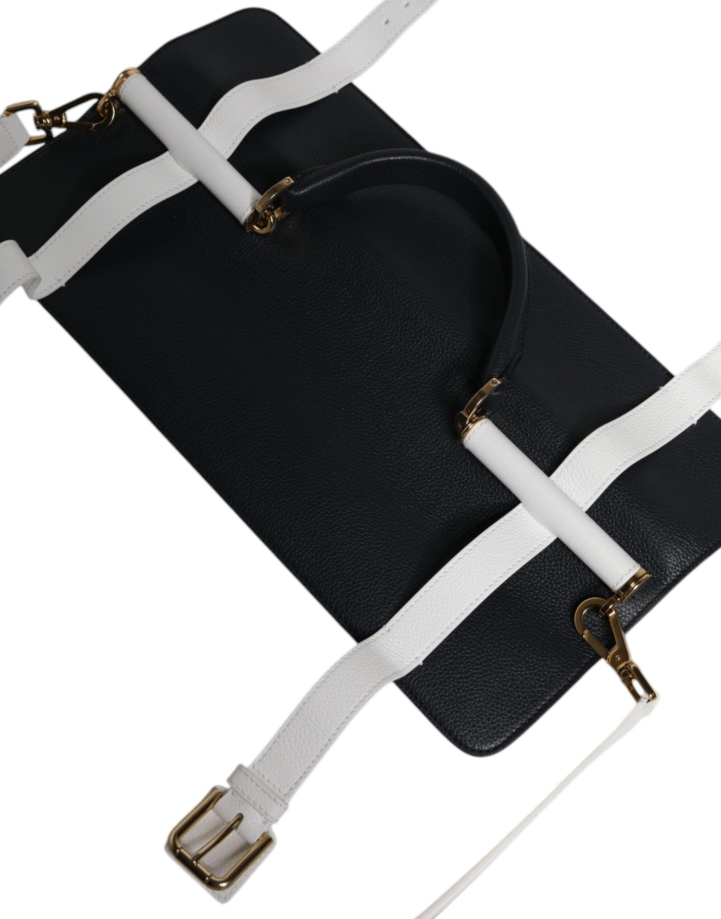 Dolce & Gabbana laukku - Blue White Calfskin Leather Crossbody Shoulder Bag