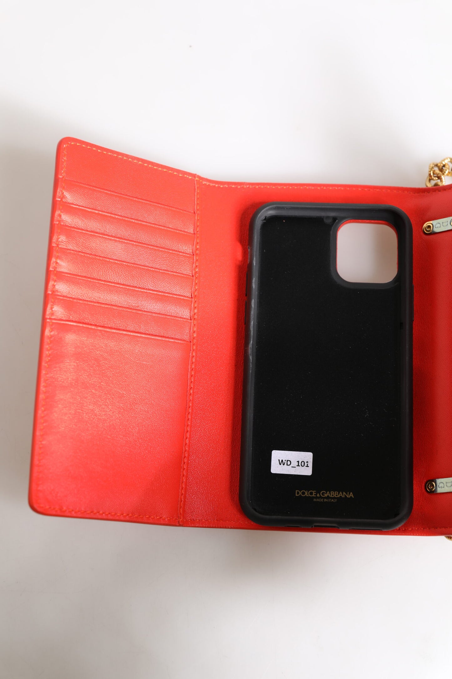 Dolce & Gabbana laukku Red Leather Quilted Devotion Crossbody Phone Cover Bag