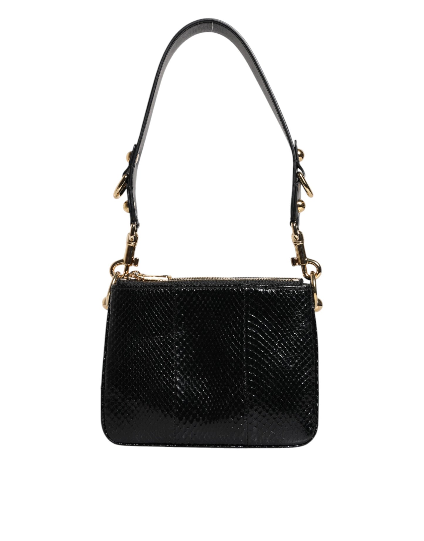 Dolce & Gabbana laukku - Black Exotic Leather Shoulder Sling Clutch Bag