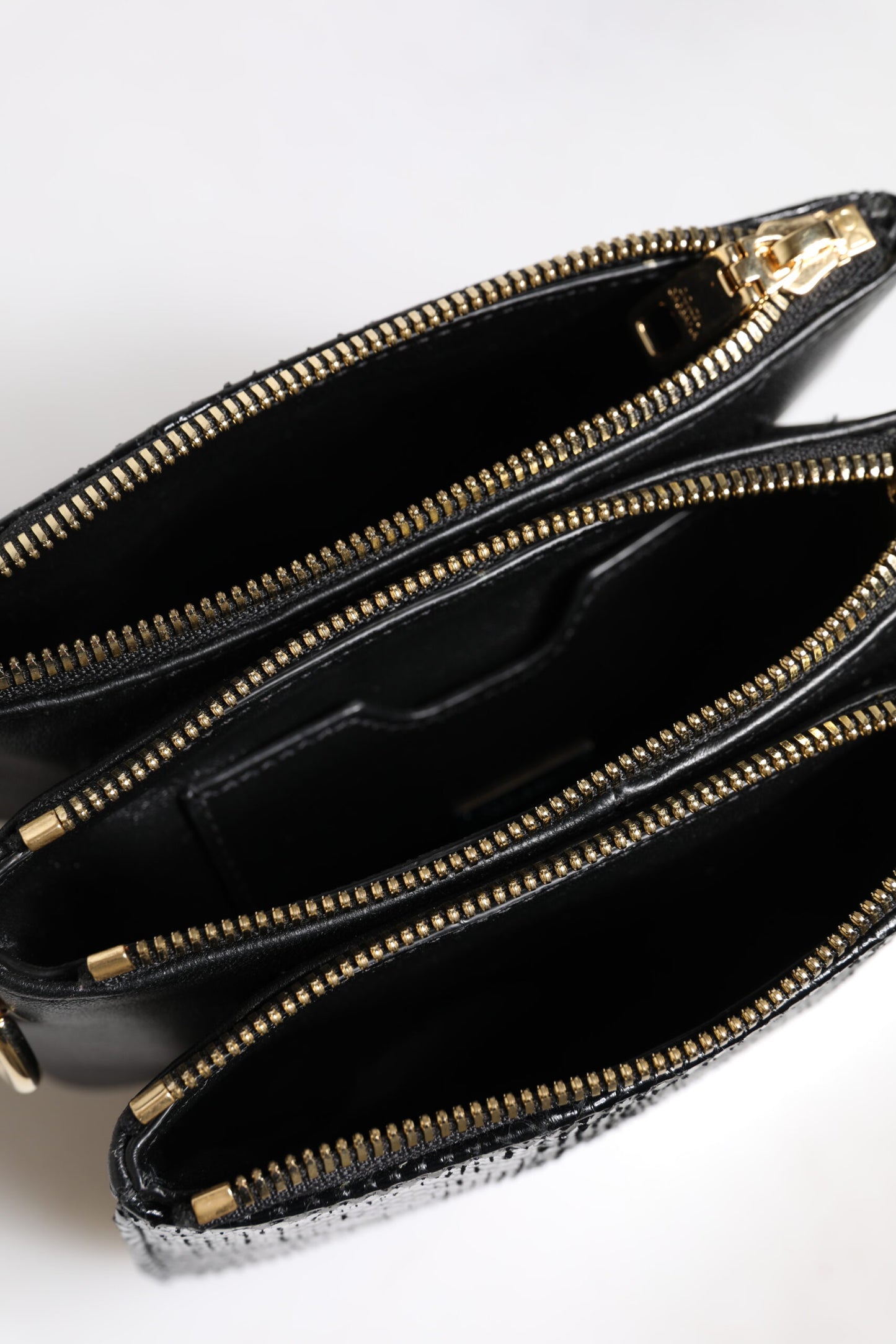 Dolce & Gabbana laukku - Black Exotic Leather Shoulder Sling Clutch Bag