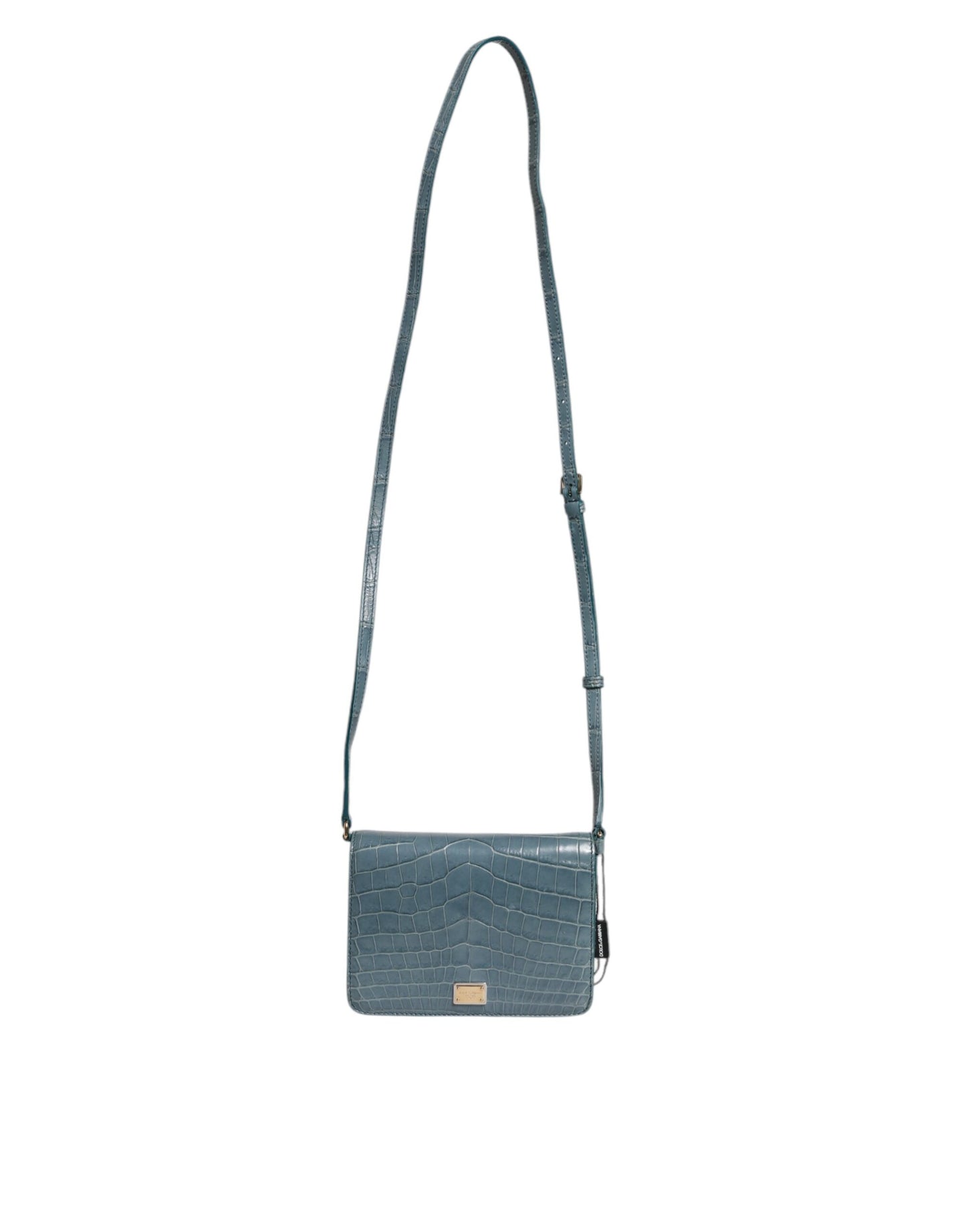 Dolce & Gabbana laukku Green Exotic Leather DG Plaque Crossbody Mini Bag