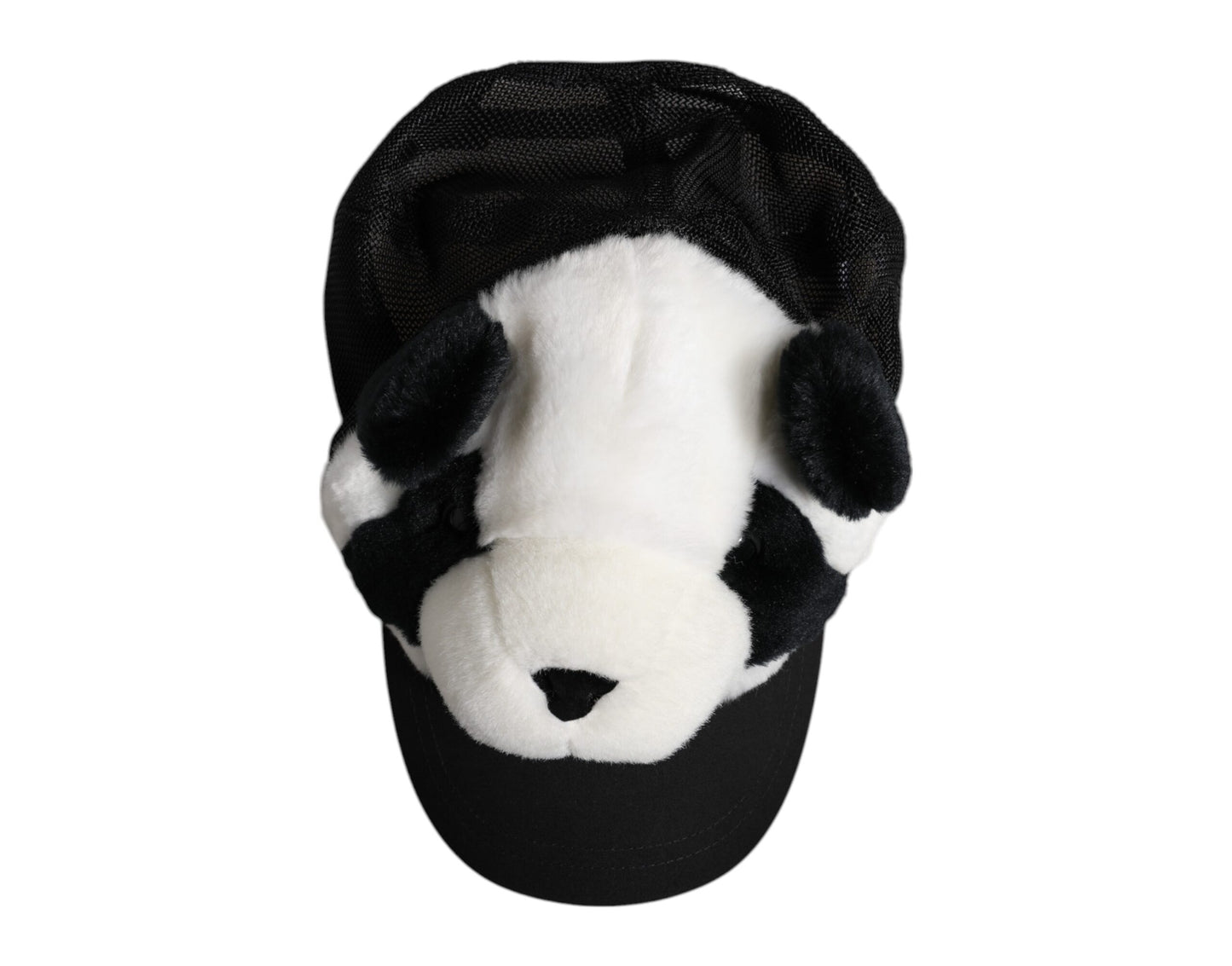 Dolce & Gabbana lippis - Black White Panda Fur Women Baseball Cap