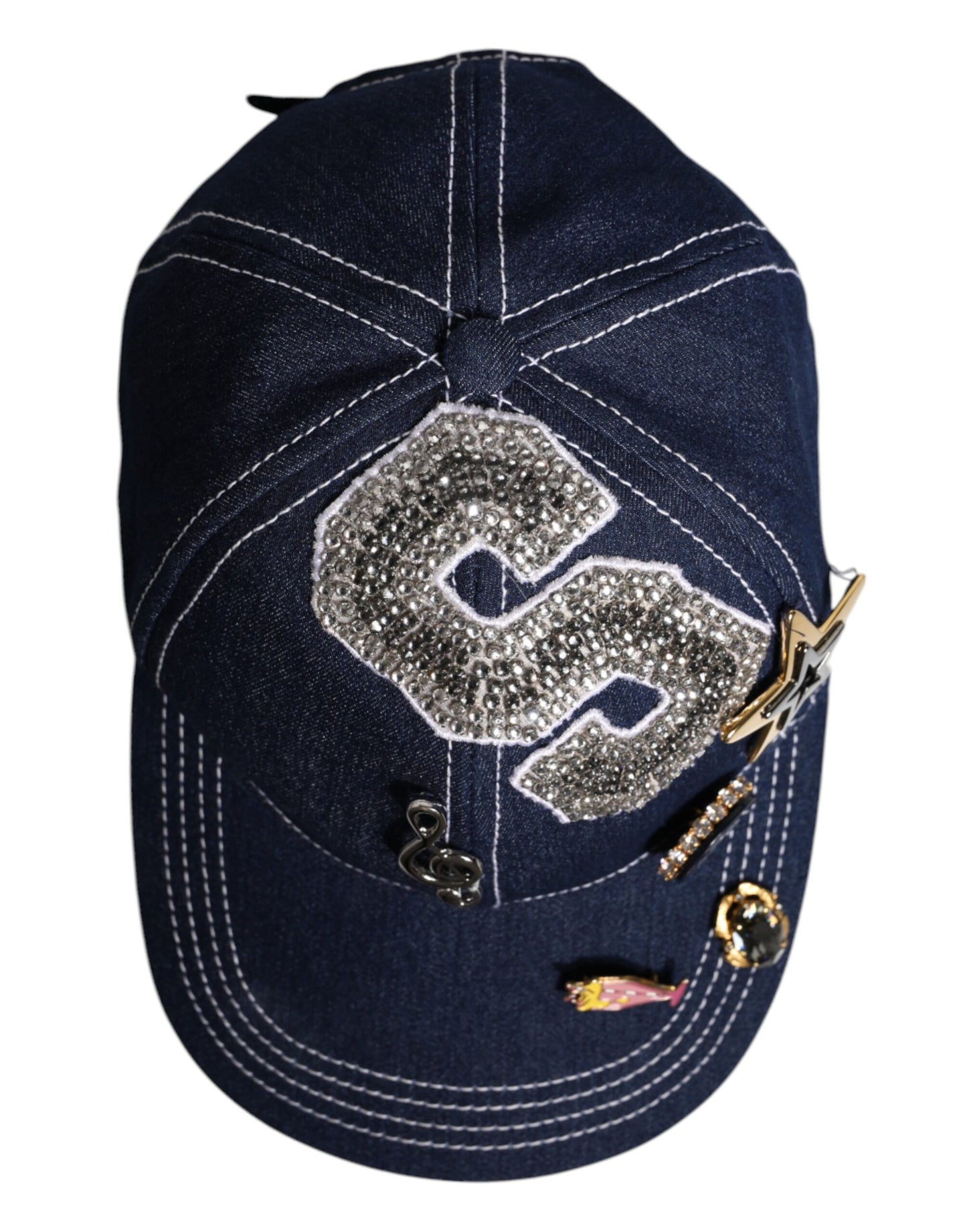 Dolce & Gabbana lippis - Blue Crystal Embellishment Baseball Cap