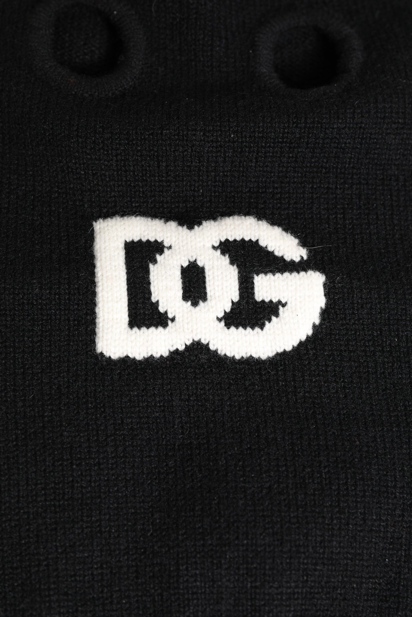 Dolce & Gabbana kommandopipo Black Cashmere Knitted Ski Mask Balaclava Hat