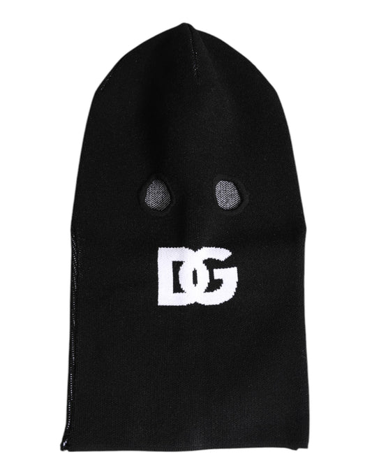 Dolce & Gabbana kypärämyssy - Black Cashmere Knitted Ski Mask Balaclava Hat