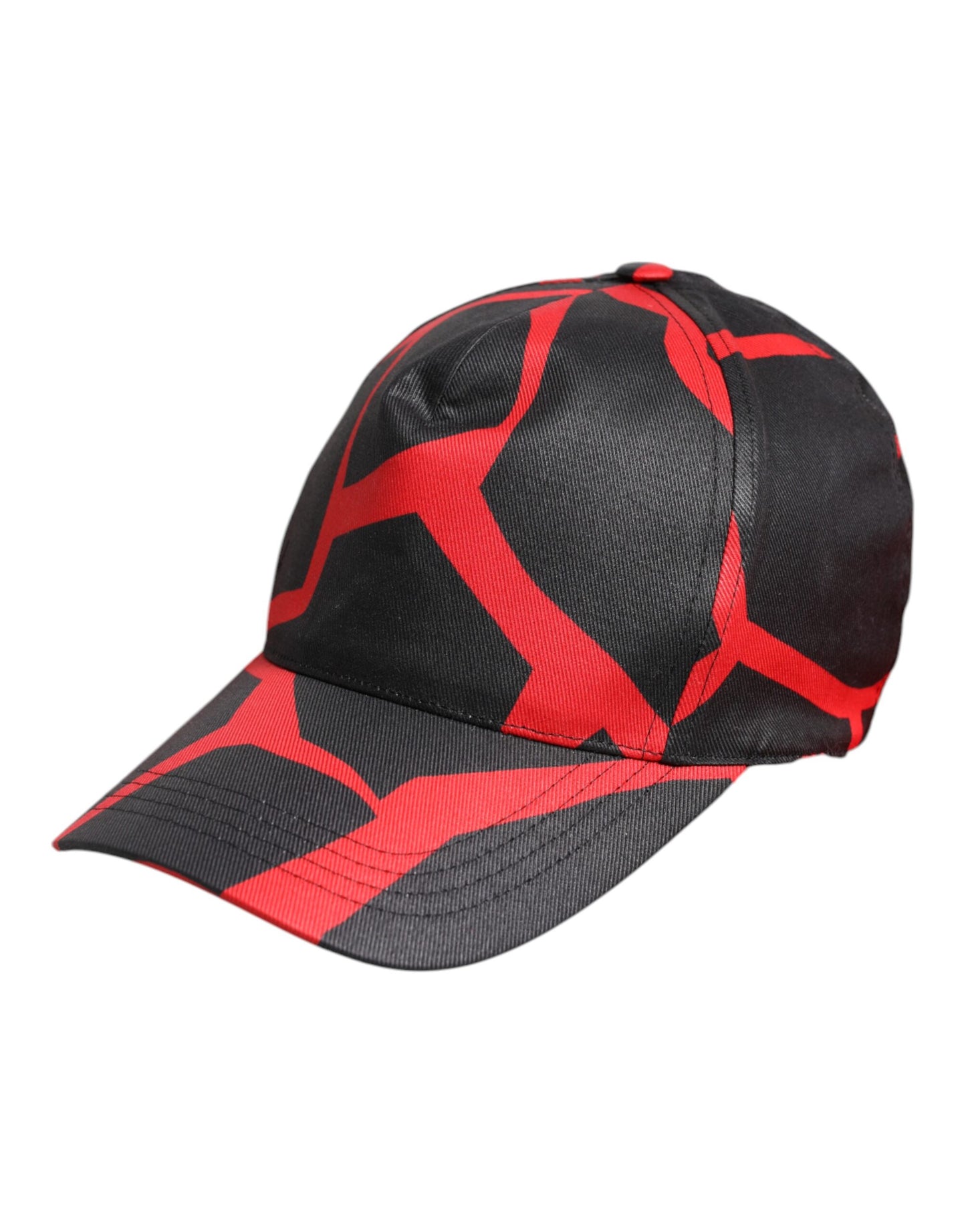 Dolce & Gabbana lippis - Red Black Lace Tulle Cotton Baseball Cap