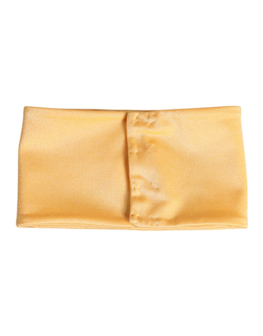 Dolce & Gabbana kaulahuivi - Yellow Nylon Stretch Women Neck Warmer Scarf