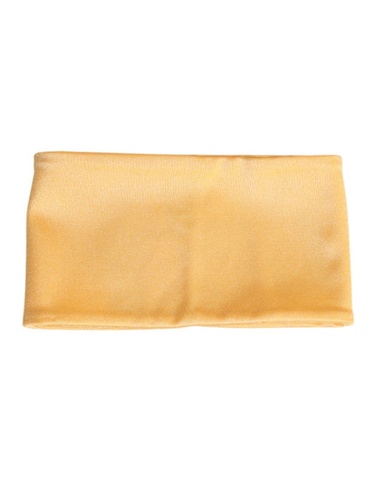 Dolce & Gabbana kaulahuivi - Yellow Nylon Stretch Women Neck Warmer Scarf