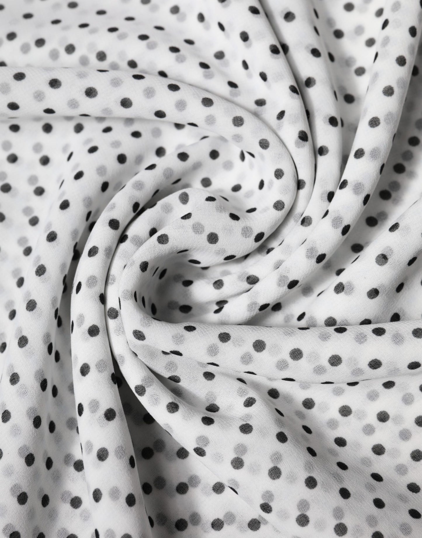 Dolce & Gabbana huivi White Polka Dots Polyester Wrap Shawl Scarf