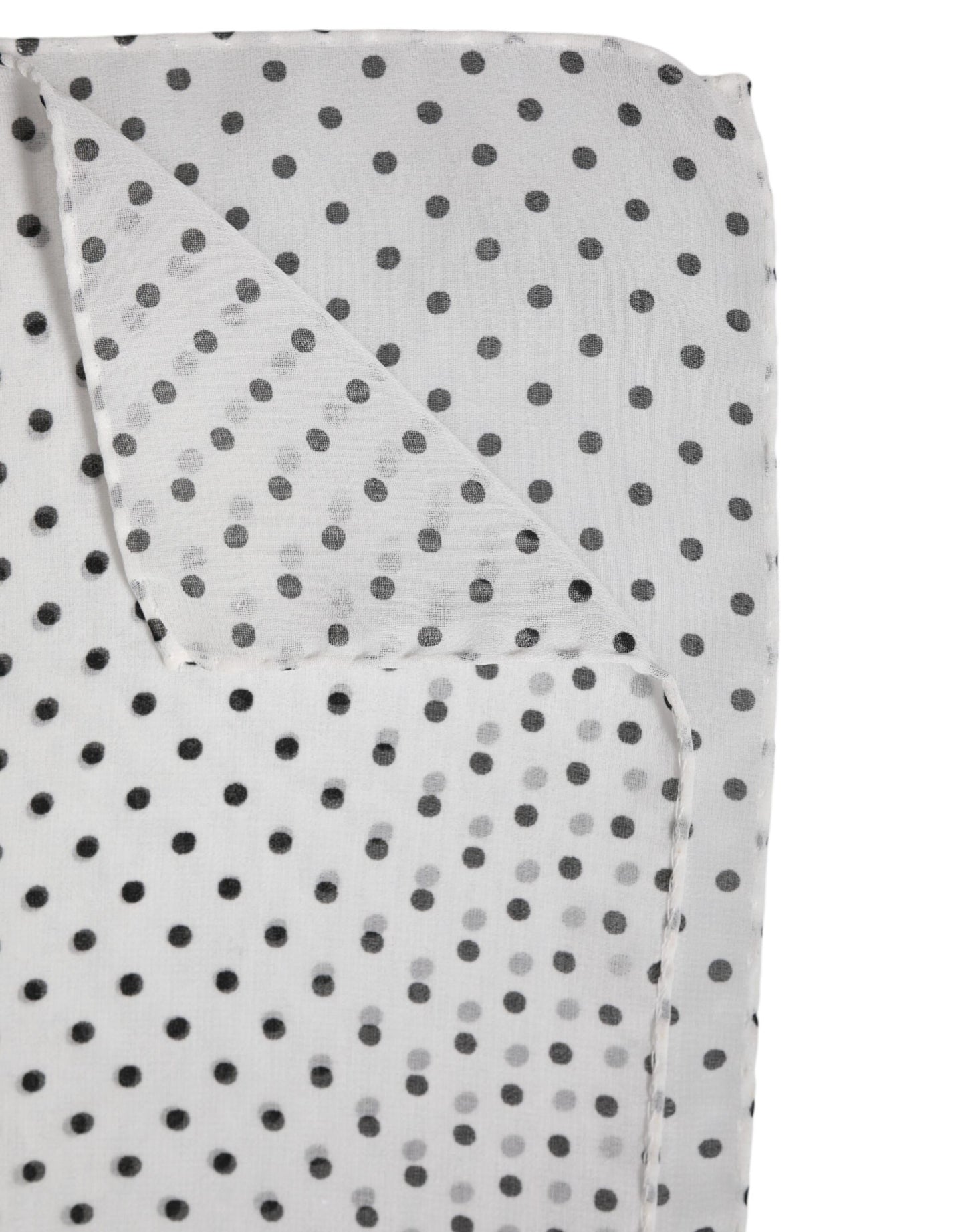Dolce & Gabbana huivi White Polka Dots Polyester Wrap Shawl Scarf