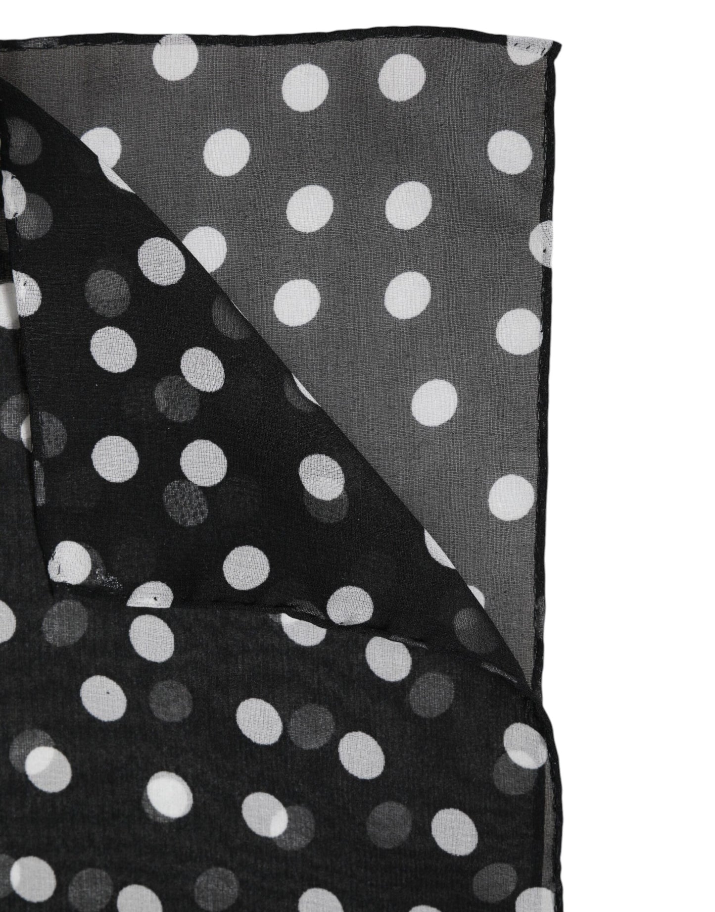 Dolce & Gabbana huivi Black Polka Dots Polyester Wrap Shawl Scarf