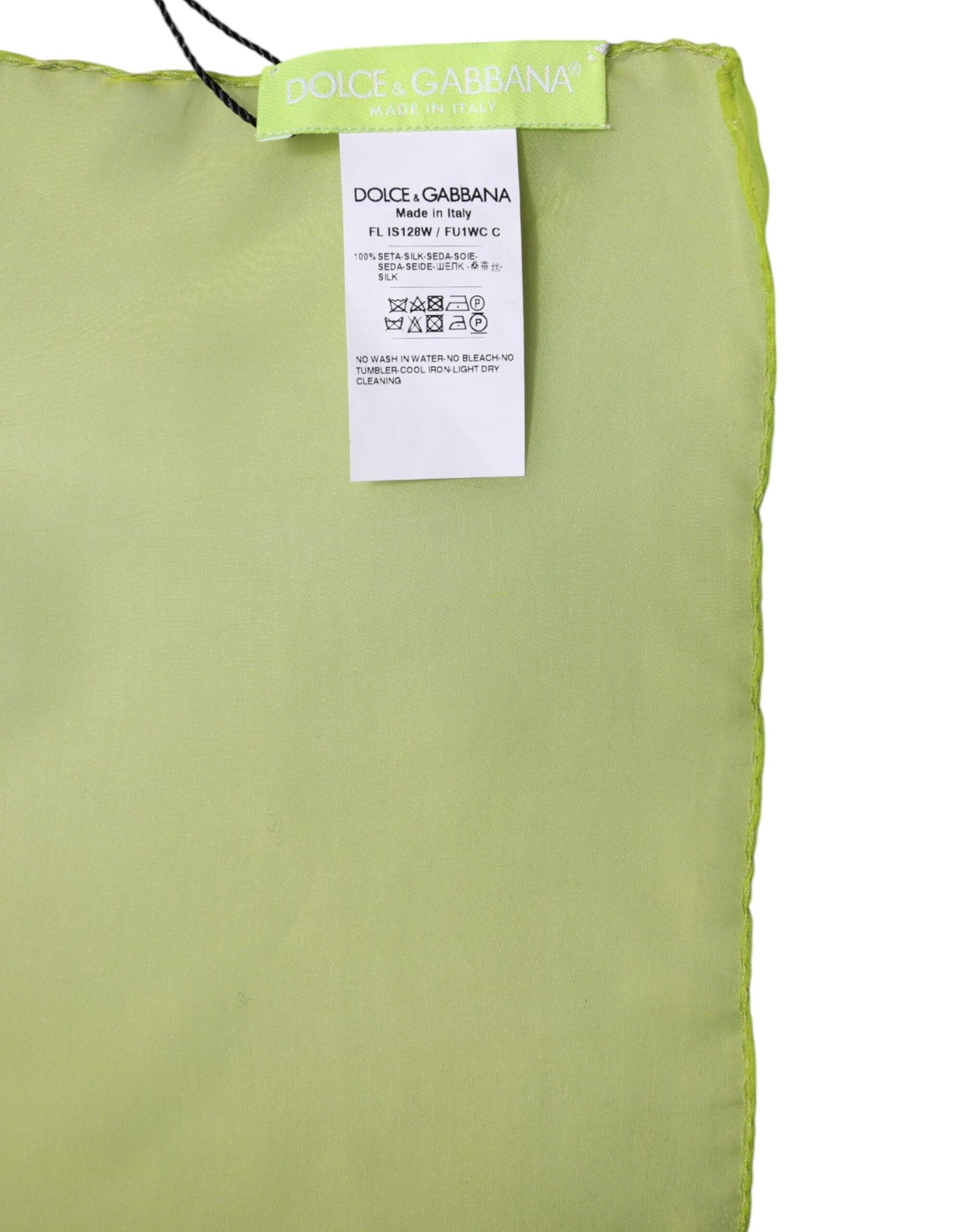Dolce & Gabbana huivi Green Silk Rectangle Wrap Shawl Neck Warmer Scarf