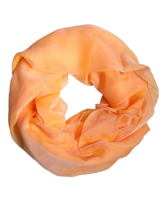 Dolce & Gabbana huivi Orange Silk Rectangle Wrap Shawl Scarf