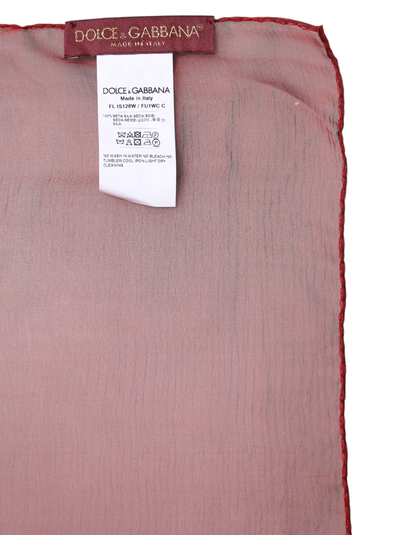 Dolce & Gabbana huivi Red Silk Rectangle Women Wrap Shawl Scarf