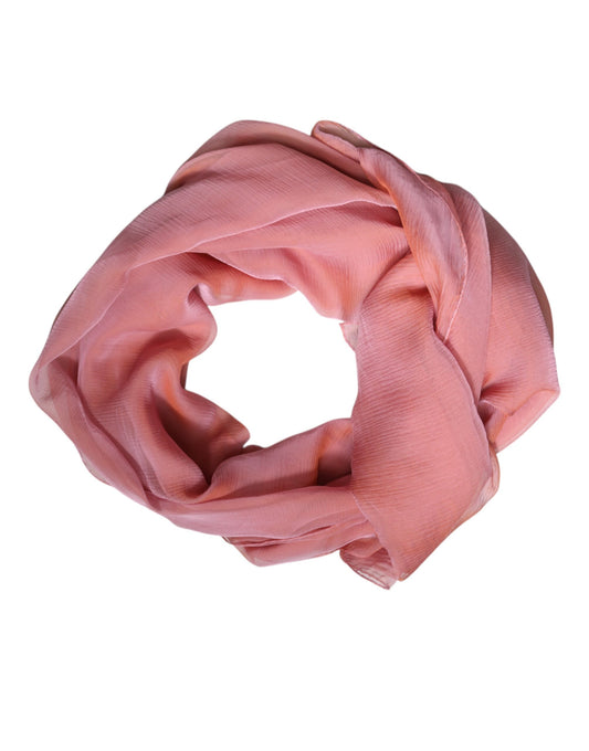 Dolce & Gabbana huivi Pink Silk Rectangle Women Wrap Shawl Scarf