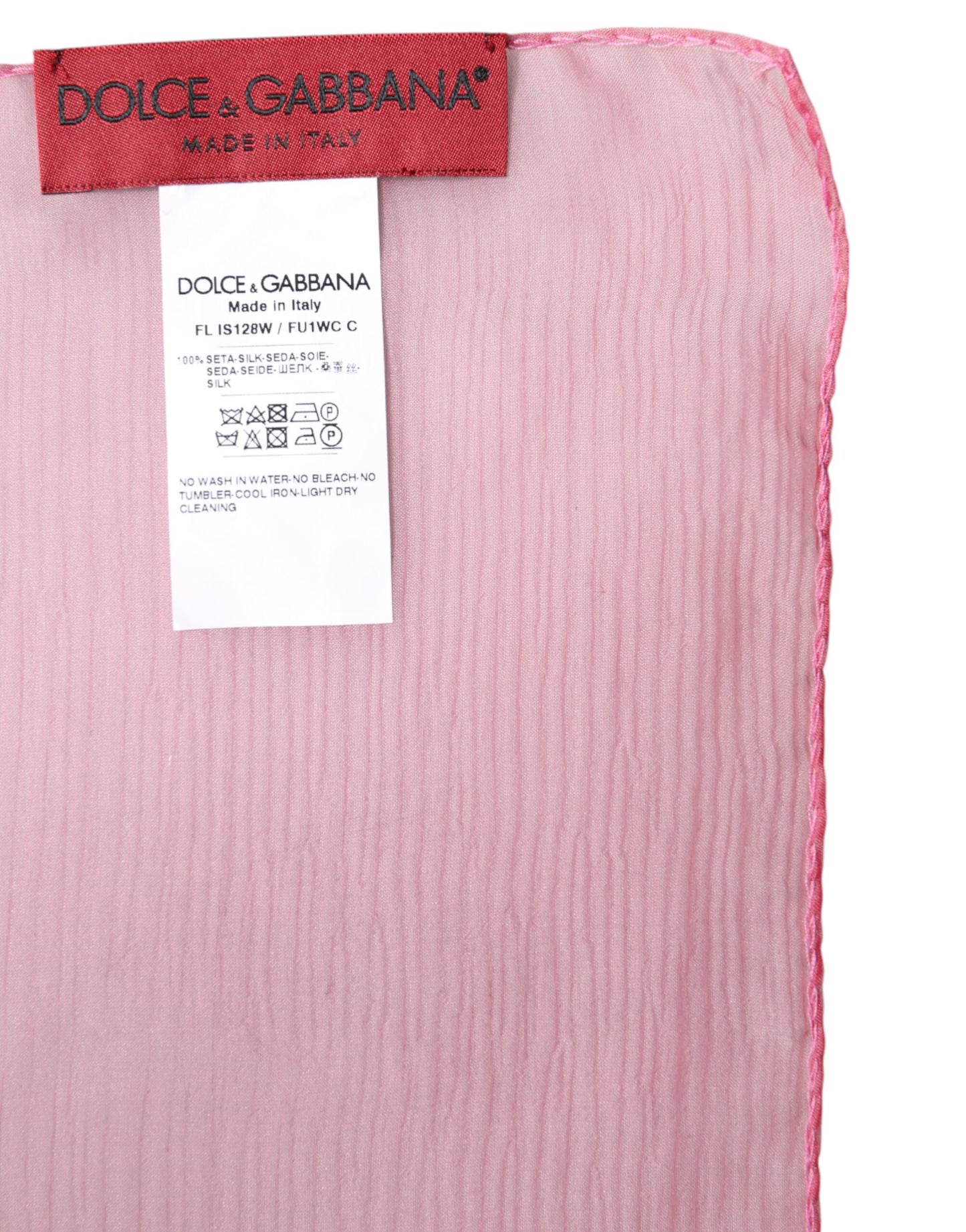 Dolce & Gabbana huivi Pink Silk Rectangle Women Wrap Shawl Scarf