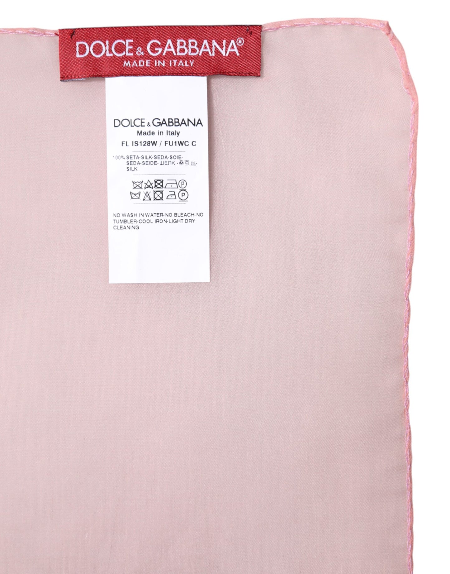 Dolce & Gabbana huivi Pink Silk Rectangle Women Wrap Shawl Scarf