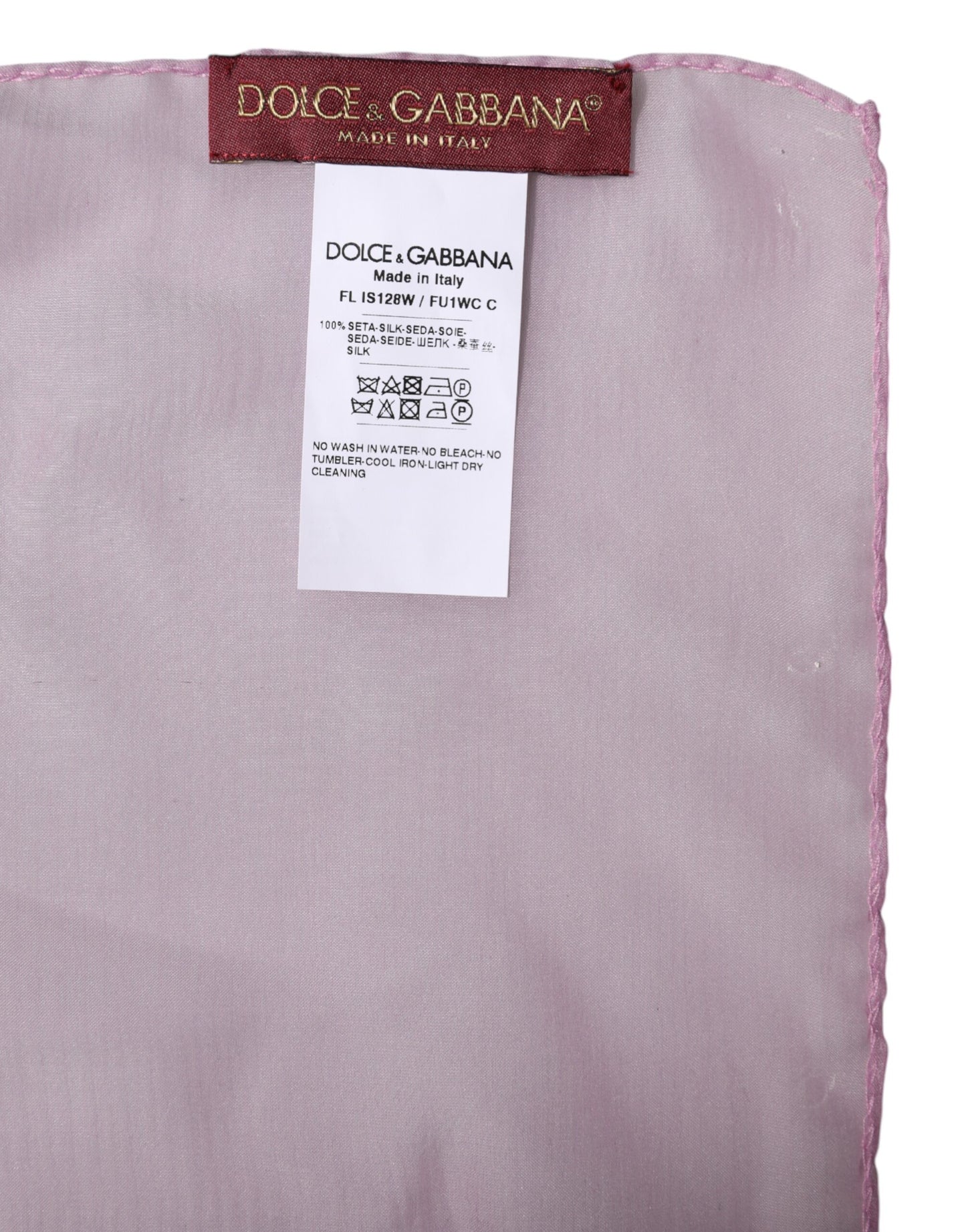 Dolce & Gabbana huivi Pink Silk Rectangle Women Wrap Shawl Scarf