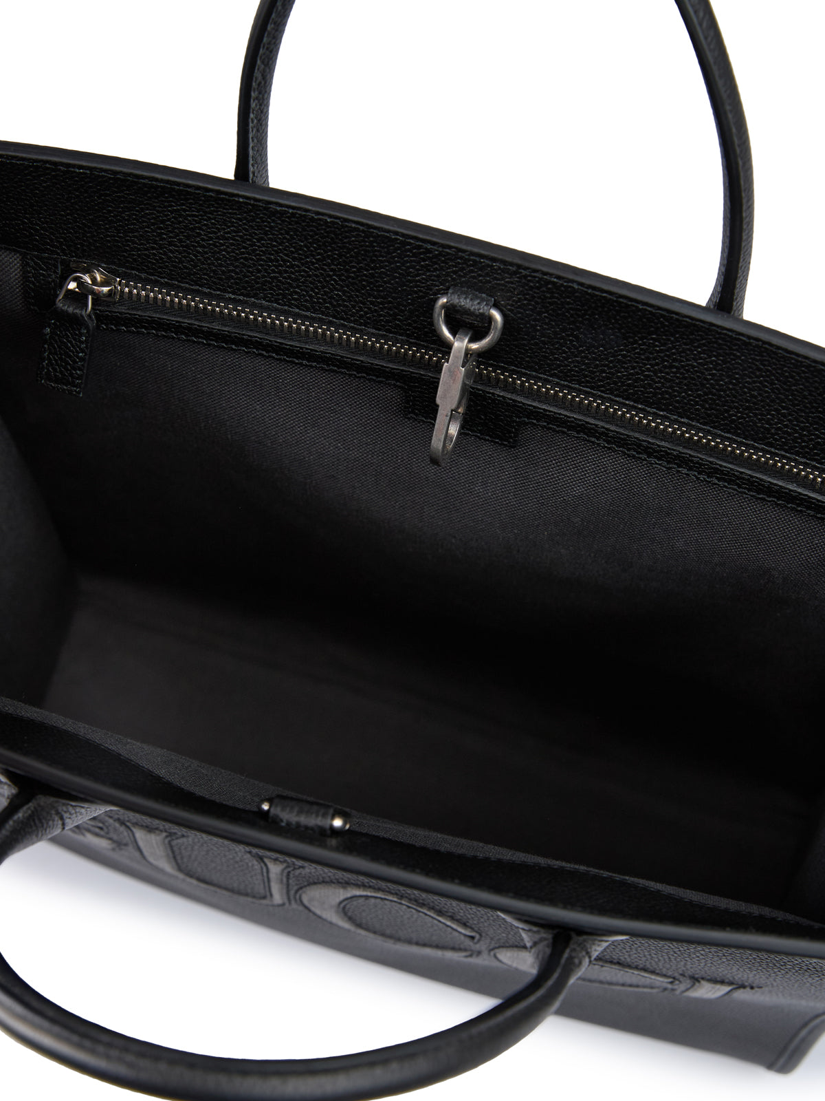 Gucci laukku - Black Leather Logo Medium Tote Bag