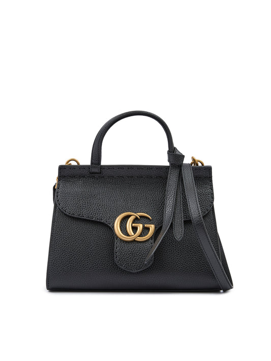 Gucci laukku - Black Leather GG Marmont Handbag