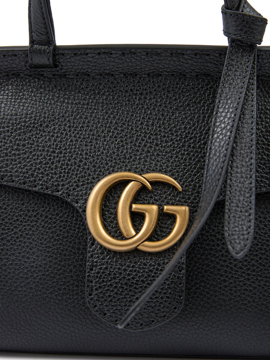Gucci laukku - Black Leather GG Marmont Handbag