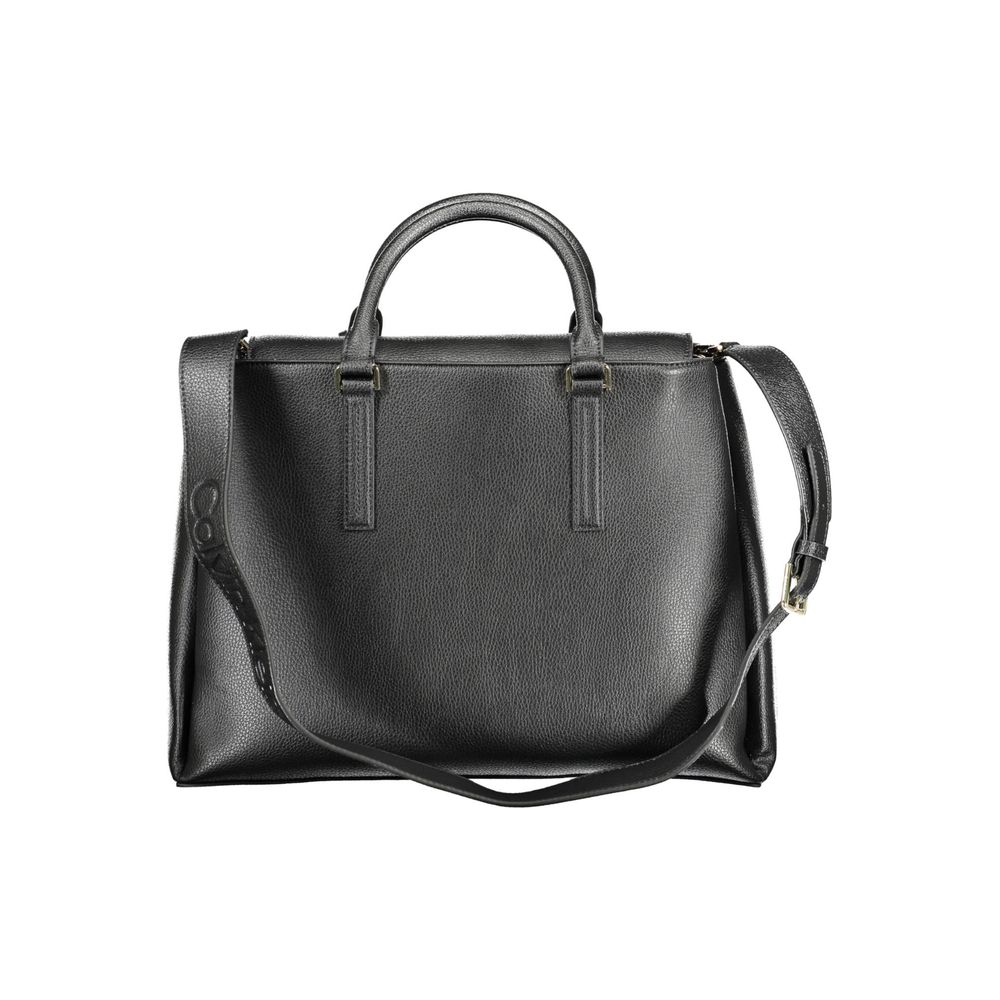 Calvin Klein laukku - Black Recycled Polyester Women Handbag