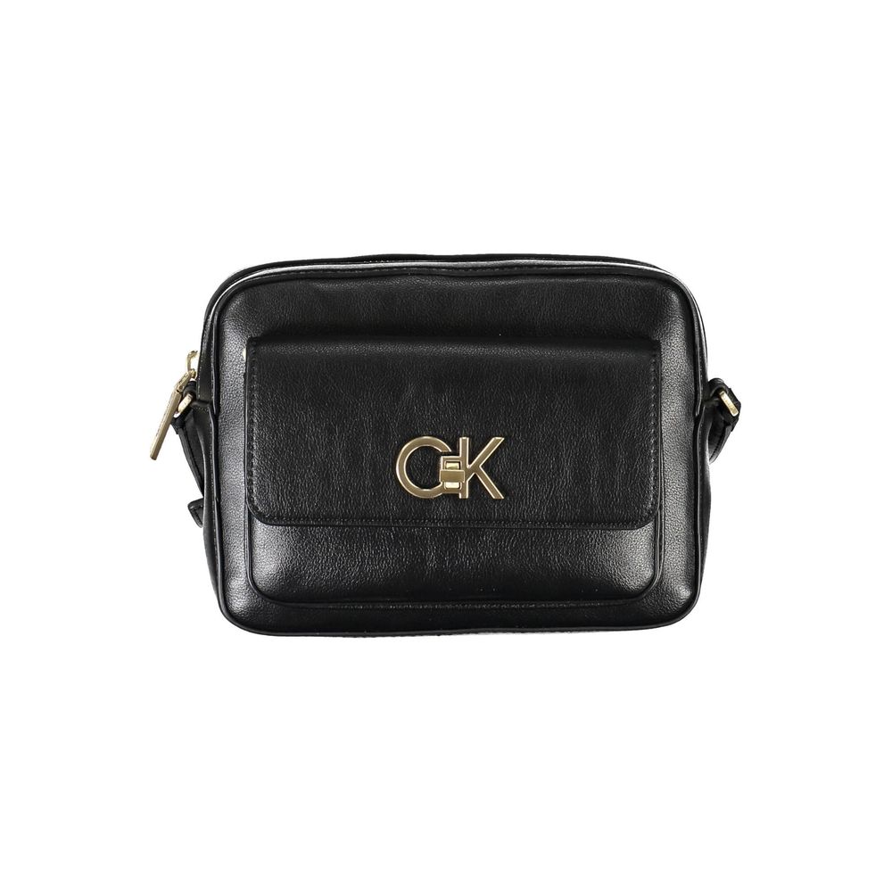 Calvin Klein laukku- Black Recycled Polyester Women Handbag