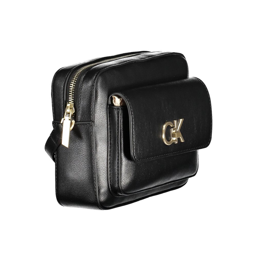 Calvin Klein laukku- Black Recycled Polyester Women Handbag
