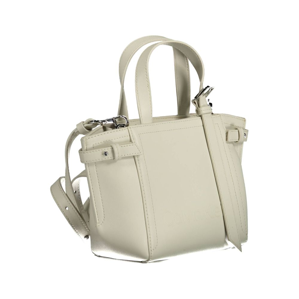 Calvin Klein laukku - White Polyester Handbag