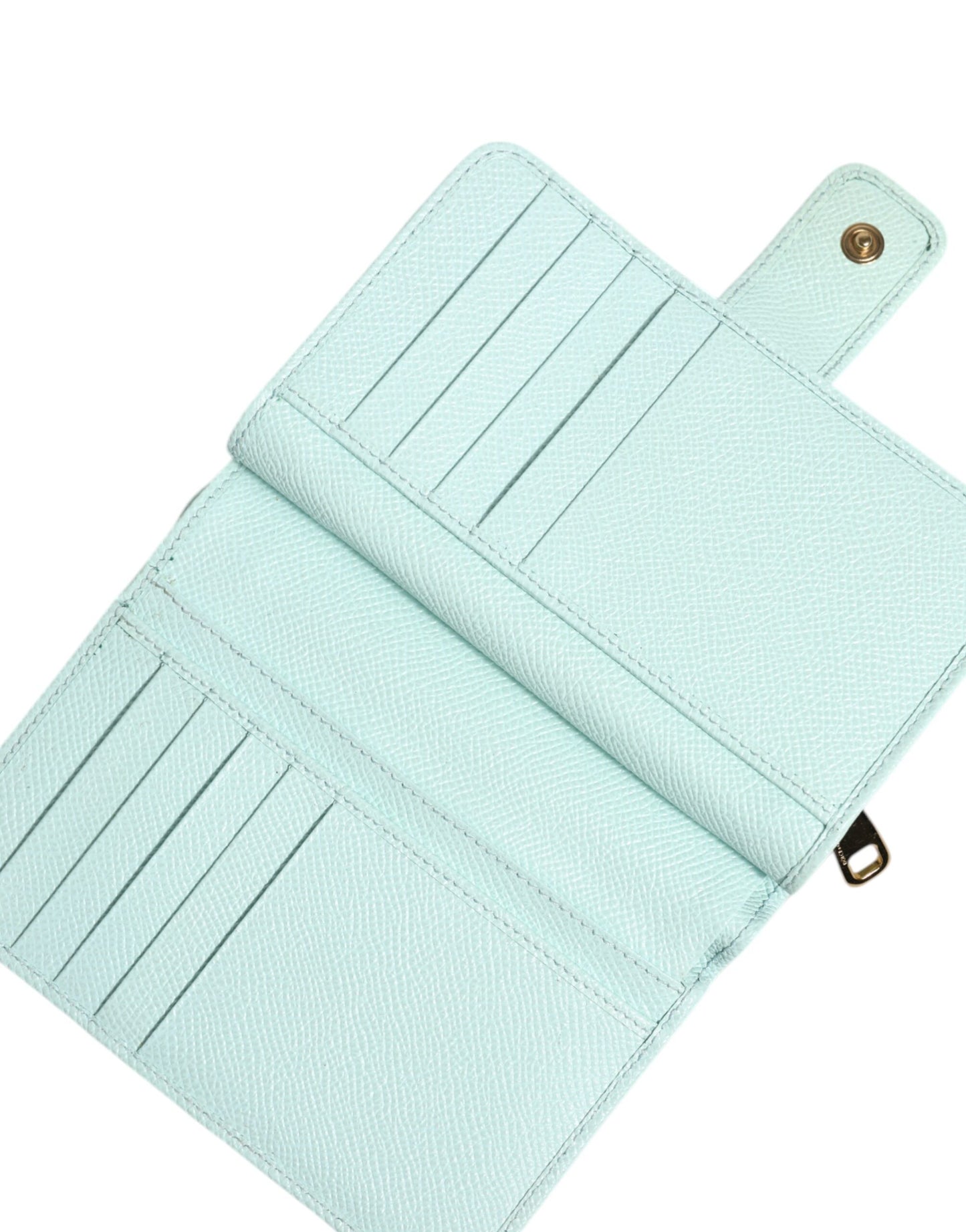 Dolce & Gabbana lompakko Mint Green Leather Bifold Continental Clutch Wallet