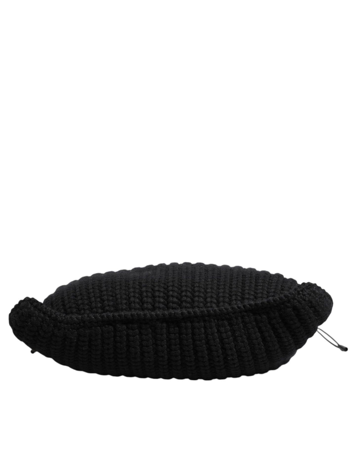 Dolce & Gabbana laukku - Black Cashmere Knitted Leather Shoulder Women Borse Bag