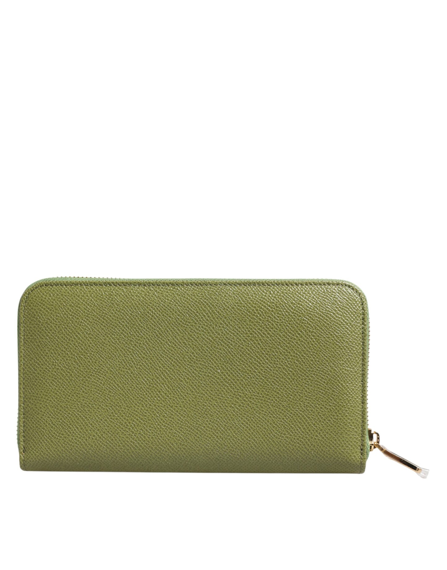 Dolce & Gabbana lompakko Green Leather Logo Plaque Zip Around Continenta Wallet