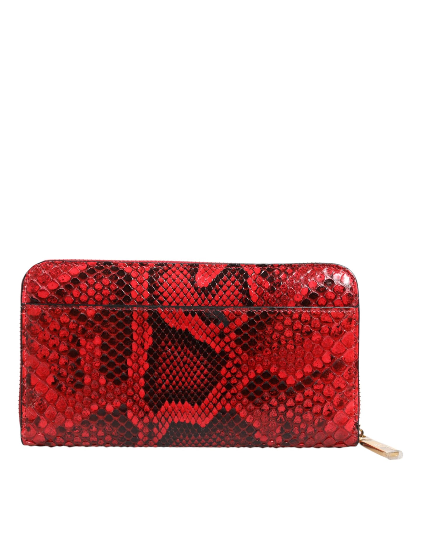 Dolce & Gabbana lompakko - Red Exotic Leather Zip Around Continental Clutch Wallet