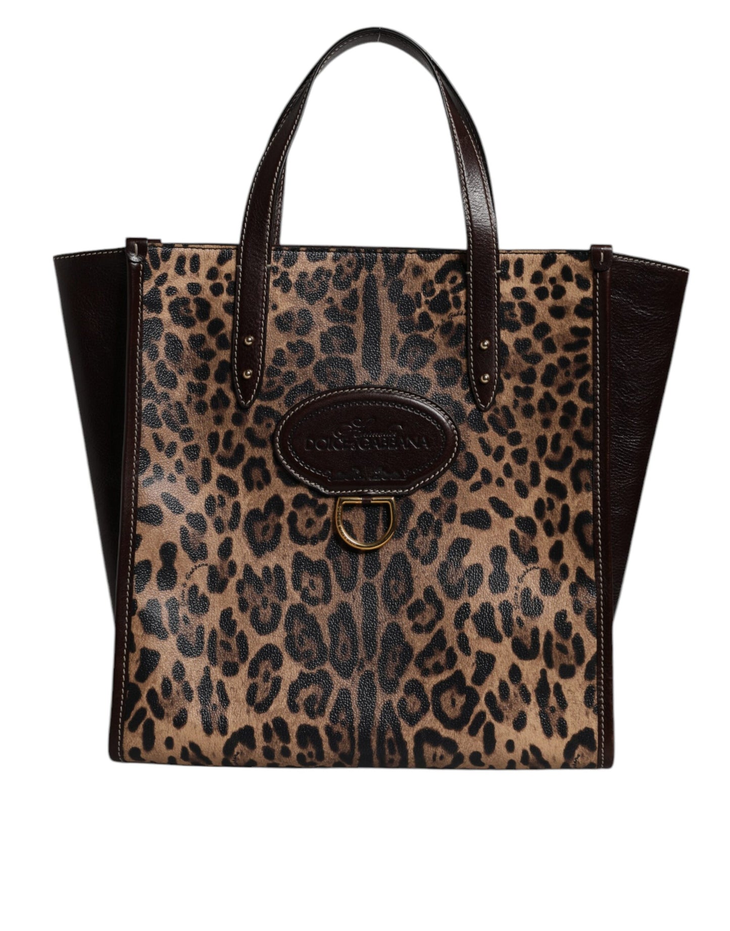 Dolce & Gabbana laukku - Multicolor Leopard Shopping Tote Shoulder WomenBorse Bag