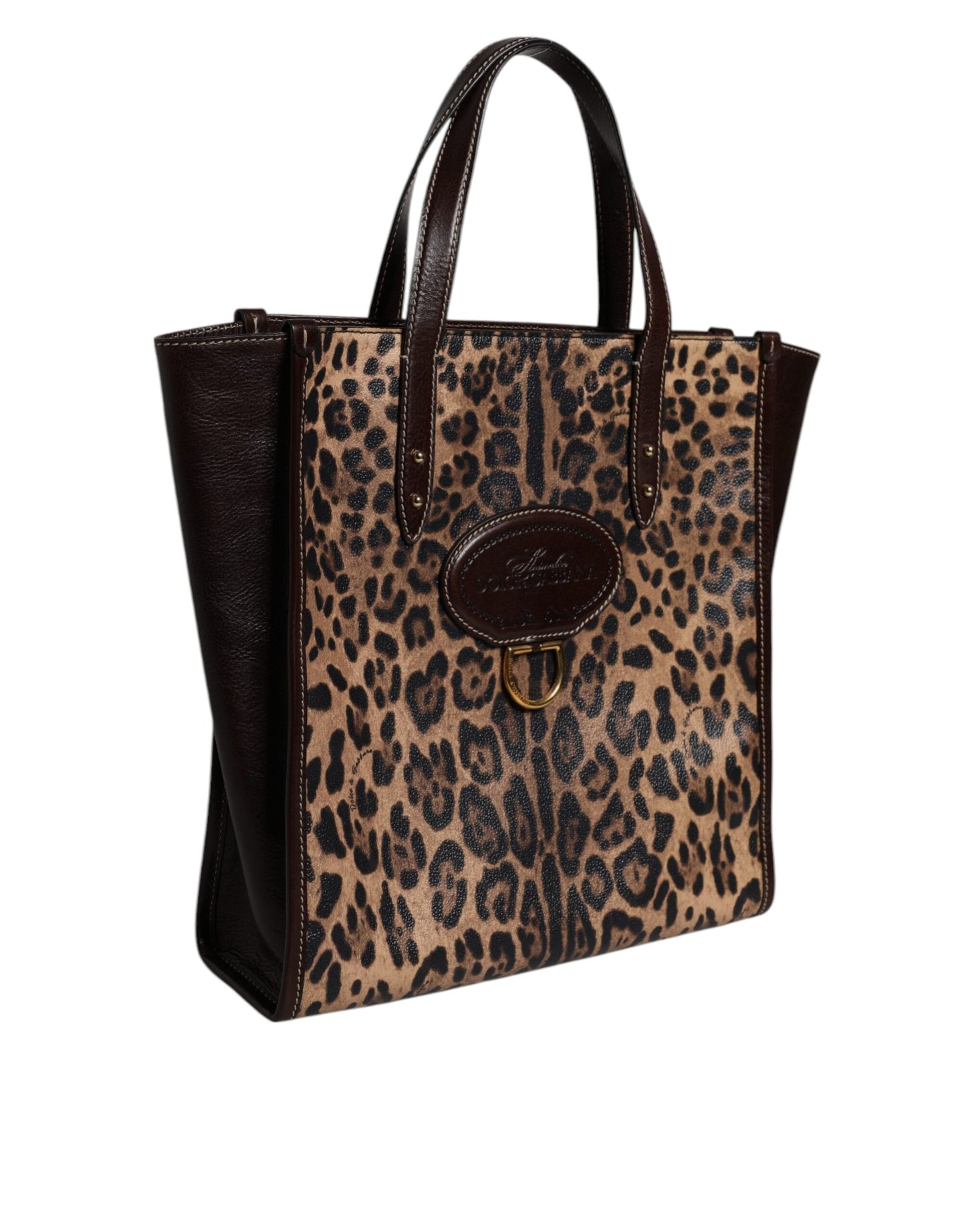 Dolce & Gabbana laukku - Multicolor Leopard Shopping Tote Shoulder WomenBorse Bag