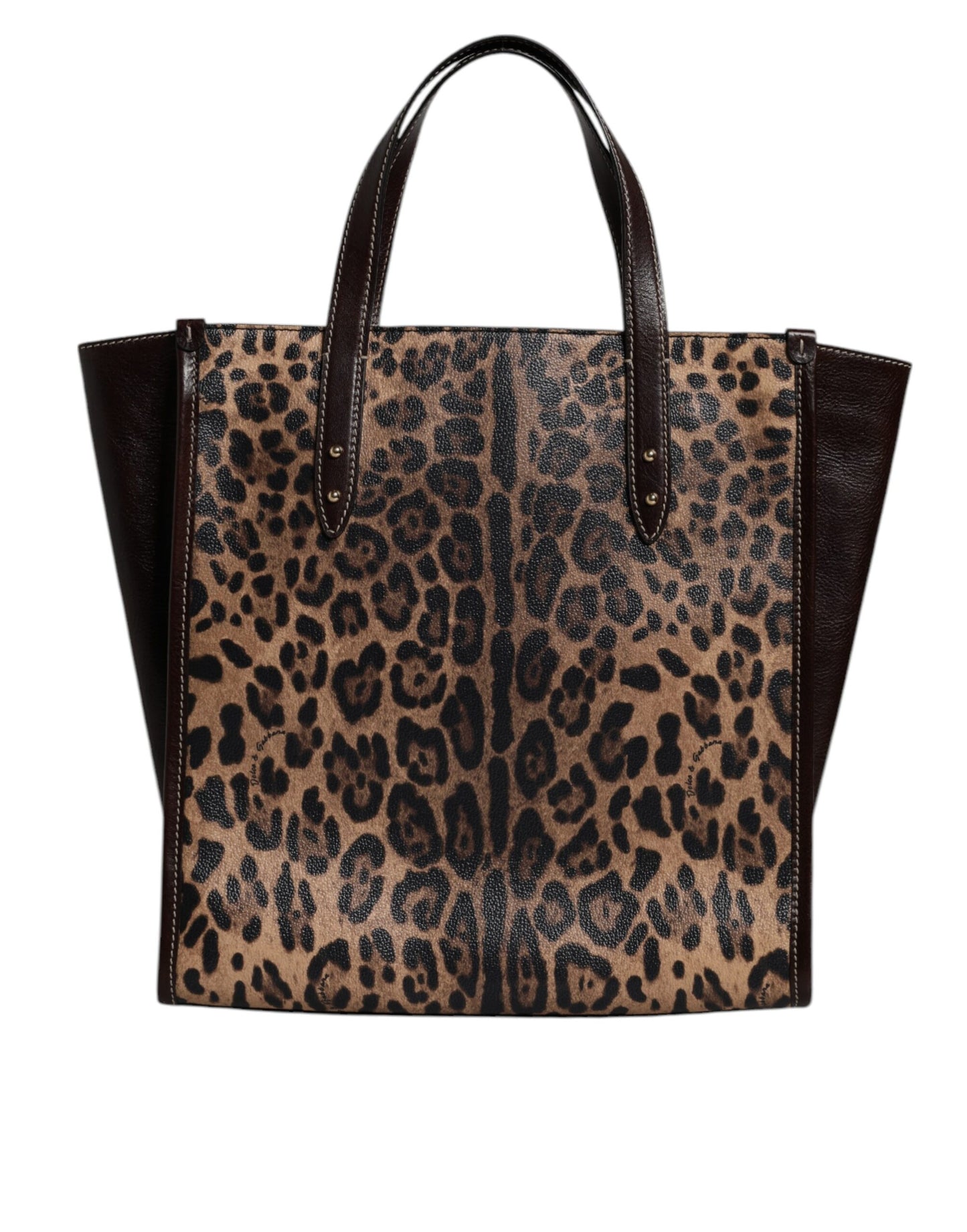 Dolce & Gabbana laukku - Multicolor Leopard Shopping Tote Shoulder WomenBorse Bag