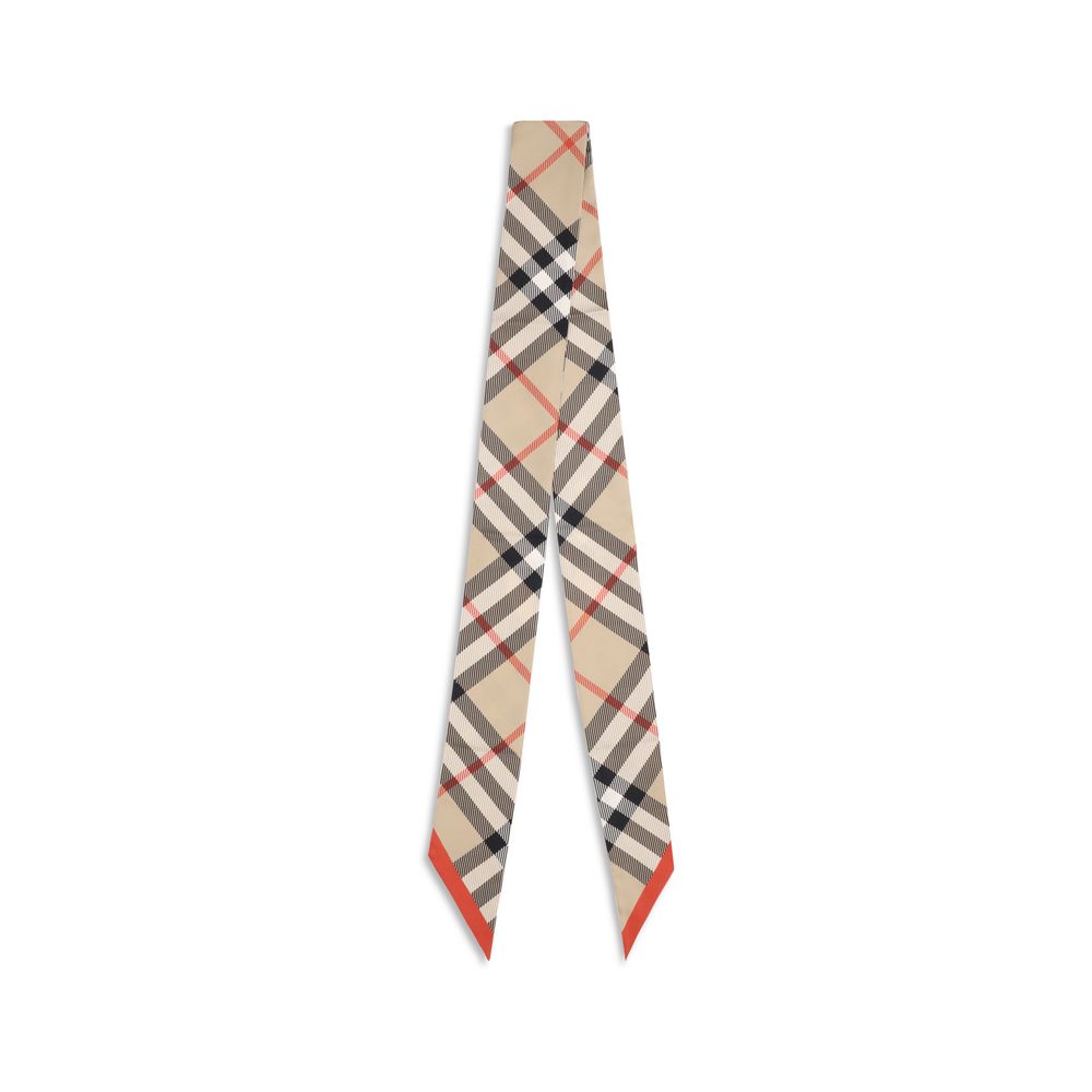 Burberry huivi, silkki, Silk Check Scarf