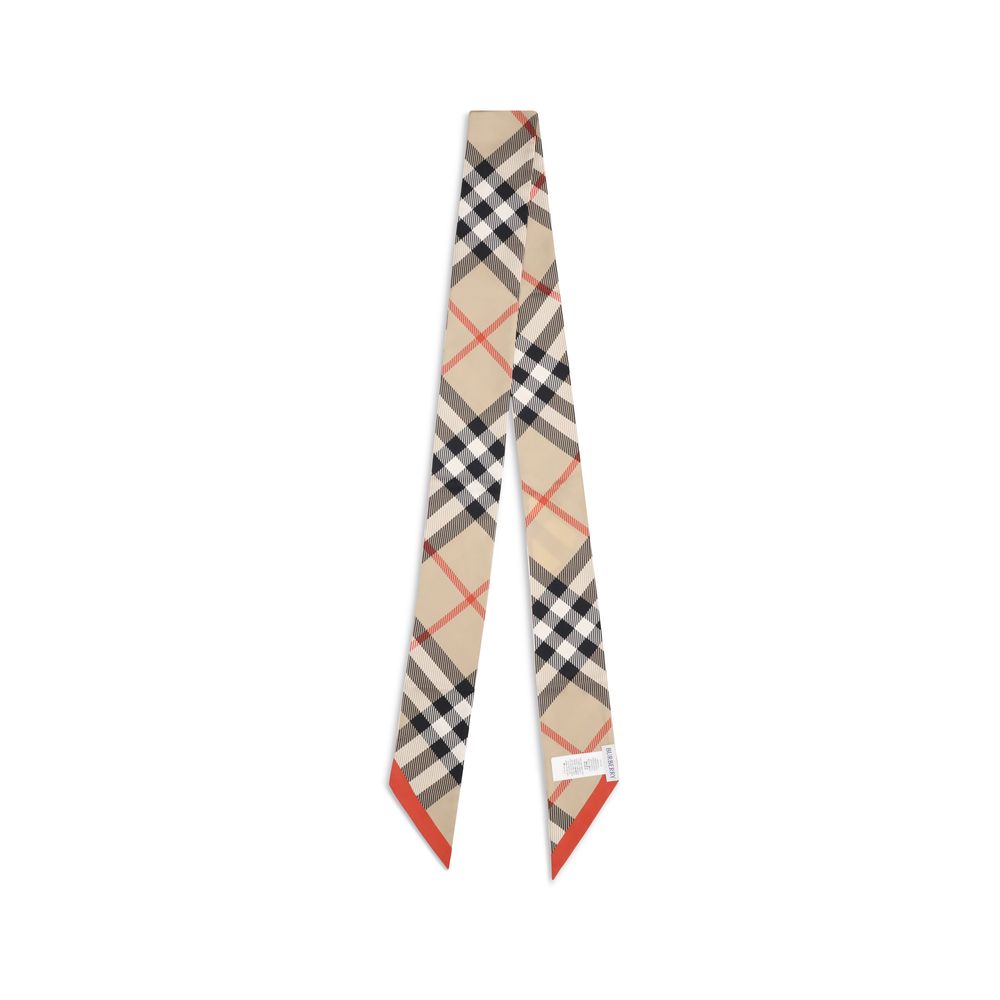 Burberry huivi, silkki, Silk Check Scarf