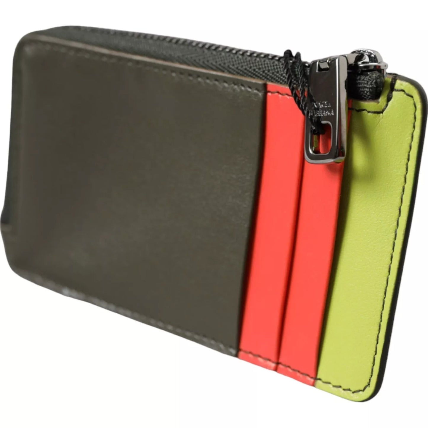 Dolce & Gabbana lompakko - Multicolor Calfskin Leather Logo Card Holder Women Wallet